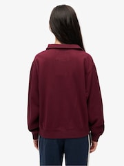 Superdry Red Athletic Essentials Collared Half Zip Sweatshirt - Image 2 of 7