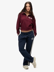 Superdry Red Athletic Essentials Collared Half Zip Sweatshirt - Image 3 of 7