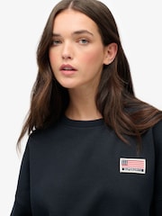 Superdry Blue Athletic Essentials Relaxed Crew Neck Sweatshirt - Image 5 of 7