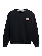 Superdry Blue Athletic Essentials Relaxed Crew Neck Sweatshirt - Image 6 of 7