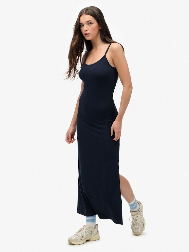 Buy Superdry Blue Athletic Essentials Jersey Maxi Cami Dress from Next USA