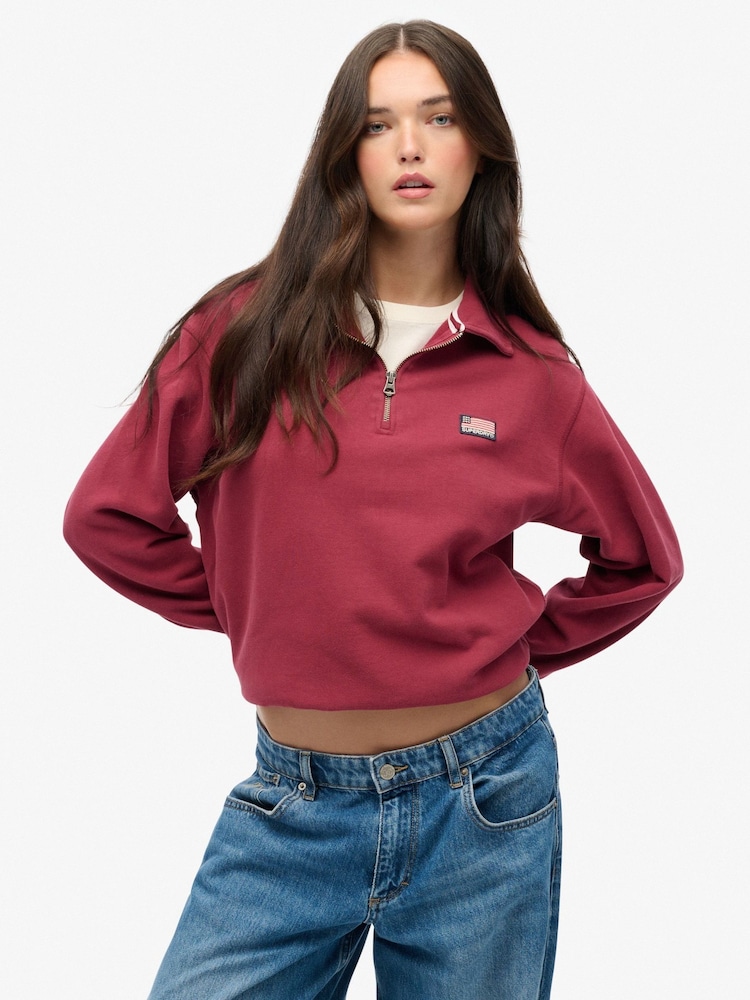 Casaco Superdry Athletic com gola e zíper médio - Imagem 1 de 7