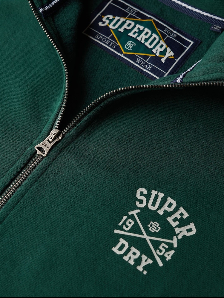 Superdry Green Athletic Club Track Top - Image 8 of 8 Superdry Green Athletic Club Track Top - Image 8 of 8