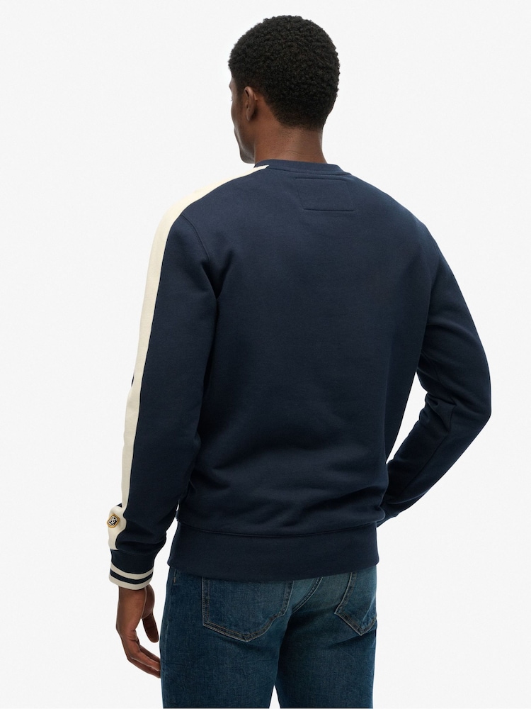 Superdry Blue Athletic Club Crew Sweatshirt - Image 2 of 6