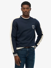 Superdry Blue Athletic Club Crew Sweatshirt - Image 3 of 6