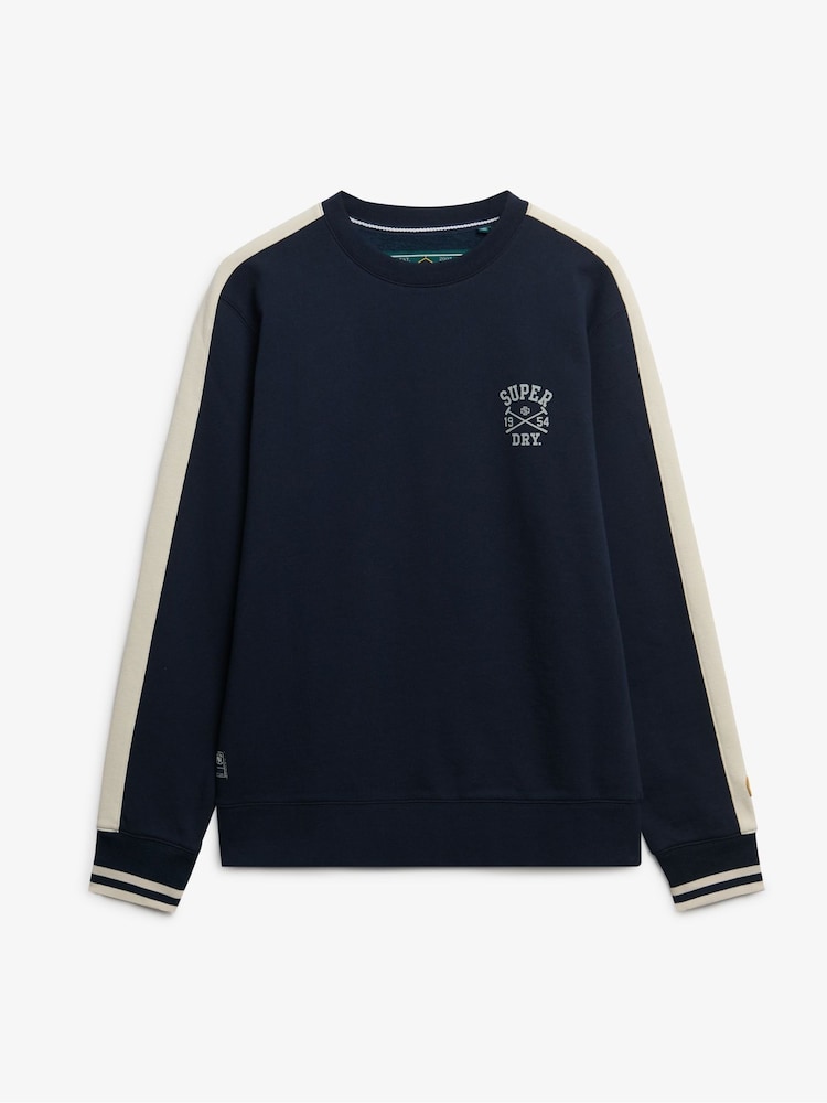 Superdry Blue Athletic Club Crew Sweatshirt - Image 6 of 6