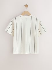 White/Black Stripe Short Sleeve Graphic T-Shirt (3-16yrs) - Image 6 of 8