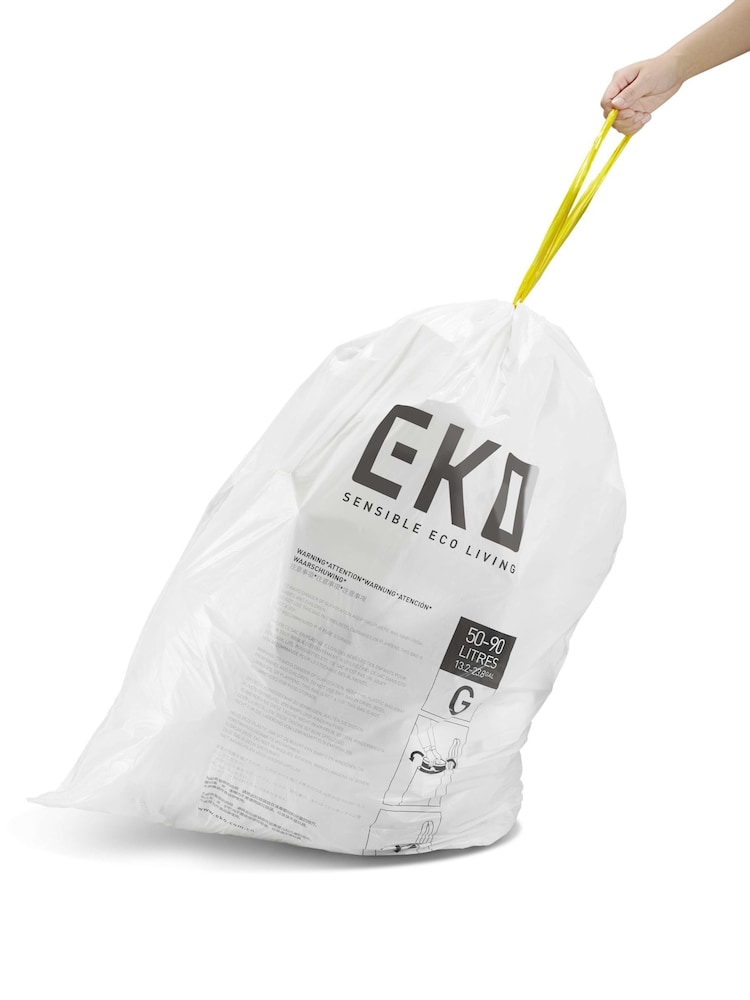 Eko White Bundle of Size G Bin Liners 50-90L - Image 4 of 4 Eko White Bundle of Size G Bin Liners 50-90L - Image 4 of 4