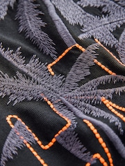 Black Palm Embroidery Short Sleeve Graphic T-Shirt (3-16yrs) - Image 3 of 4