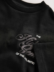 Black Palm Embroidery Short Sleeve Graphic T-Shirt (3-16yrs) - Image 4 of 4