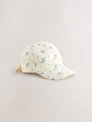 כחול פרחוני - Bow Back Cap (3mths-10yrs) - תמונה 1 מתוך 3