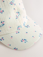 כחול פרחוני - Bow Back Cap (3mths-10yrs) - תמונה 3 מתוך 3