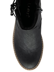 Lotus Black Casual Ankle Boots - Image 4 of 4