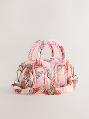 Orange Printed Embroidered Cross Body Bag - Image 1 of 5