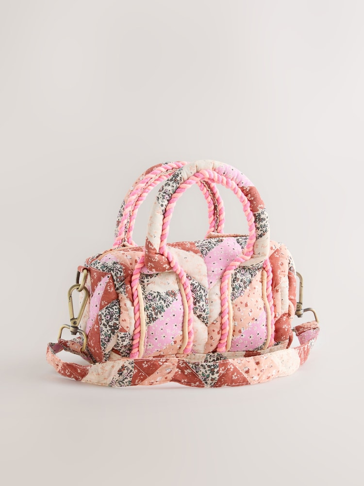 Orange Printed Embroidered Cross Body Bag - Image 1 of 5