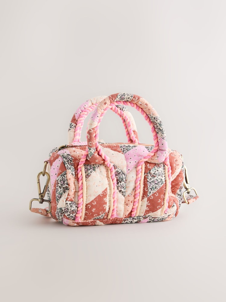 Orange Printed Embroidered Cross Body Bag - Image 2 of 5