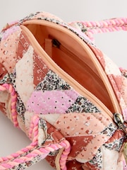 Orange Printed Embroidered Cross Body Bag - Image 3 of 5