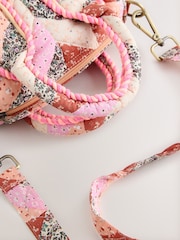 Orange Printed Embroidered Cross Body Bag - Image 4 of 5