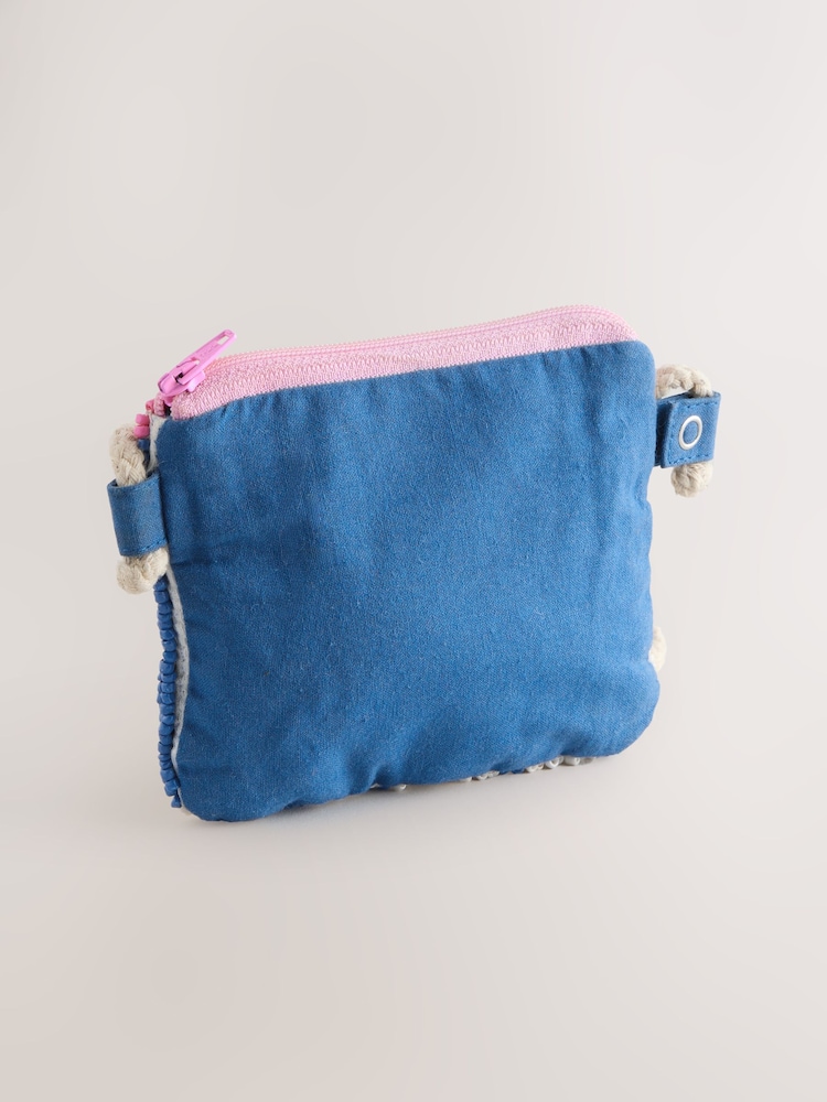 Red/Blue Beaded Tomato Cross-Body Bag - Image 2 of 5