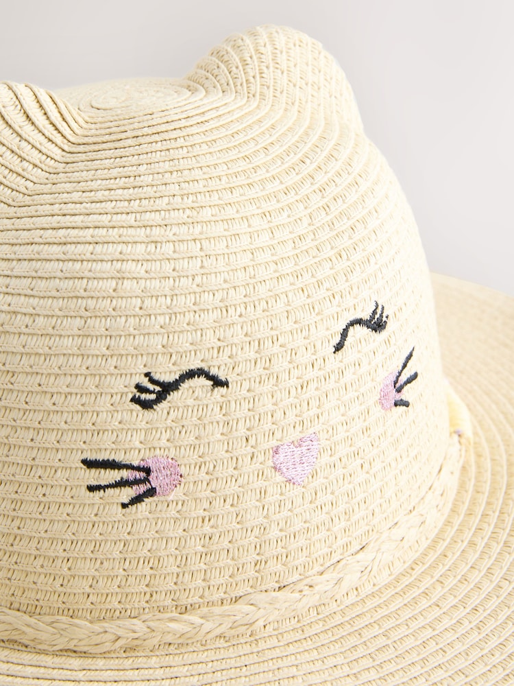 Cream Cat - Straw Sun Hat (3mths-13yrs) - 3এর মধ্যে 2 ছবি