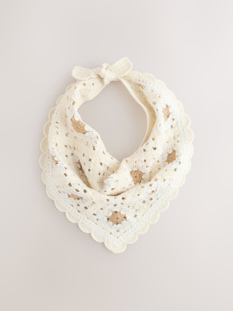 Cream Crochet Triangle Headscarf (3-16yrs) - Image 1 of 3