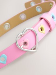 Bright Pink Heart Buckle Party Belt - Image 2 of 3