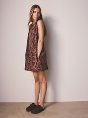 Animal Print Linen Playsuit - Image 3 of 9