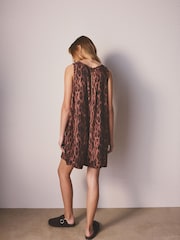 Animal Print Linen Playsuit - Image 4 of 9