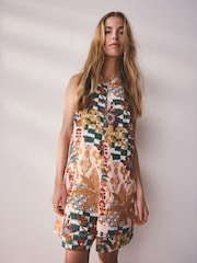 Palm Linen Playsuit - Image 1 of 8