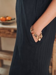 Black Viscose/Linen Blend Jumpsuit - Image 6 of 6