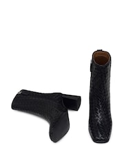 Radley Threadneedle Street Weave Sq. Toe Heeled Boots - Imagem 4 de 5