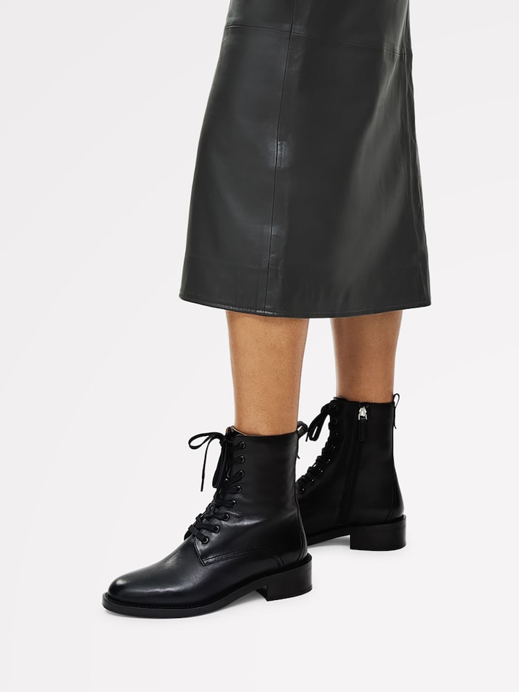 Radley Rotherhithe Street Clean Military Lace Up Black Boots - Image 1 of 5 Radley Rotherhithe Street Clean Military Lace Up Black Boots - Image 1 of 5