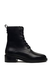 Radley Rotherhithe Street Clean Military Lace Up Black Boots - Image 3 of 5