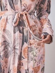 Peach Pink Kew Collection Cosy Lightweight Dressing Gown - Image 5 of 8