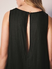 Black Linen Playsuit - Image 6 of 9