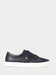Lauren Ralph Lauren Navy Janson II Nappa Leather Sneakers - Image 1 of 4