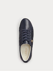 Lauren Ralph Lauren Navy Janson II Nappa Leather Sneakers - Image 3 of 4