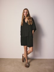 Black Linen Shirt - Image 1 of 9