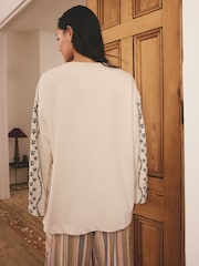 Cream Embroidered Sweatshirt - Image 4 of 7
