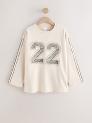 Cream Embroidered Sweatshirt - Image 8 of 12