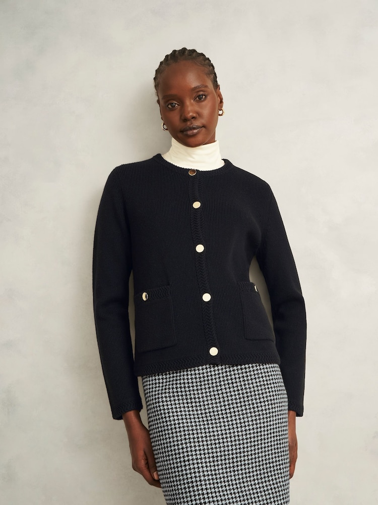 Hobbs Black Simona Knitted Jacket - Image 1 of 4
