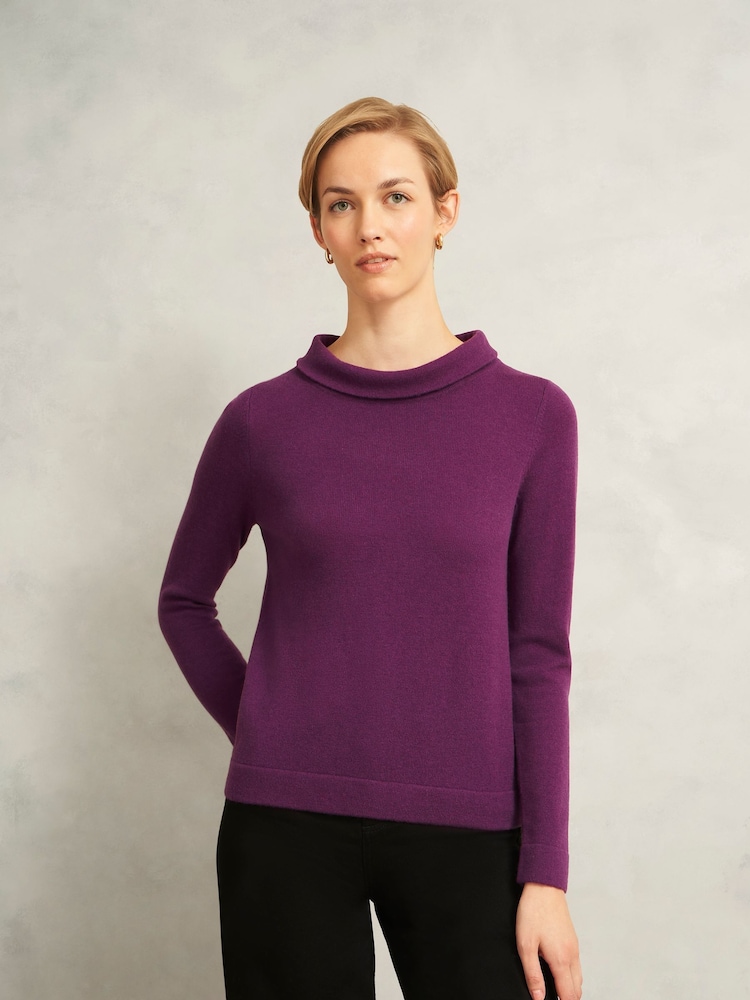 Hobbs Purple Audrey Jumper - Image 1 of 4 Hobbs Purple Audrey Jumper - Image 1 of 4