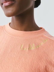 Coral Pink Textured Sweatshirt - Image 5 of 9