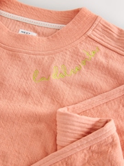 Coral Pink Textured Sweatshirt - Image 9 of 9