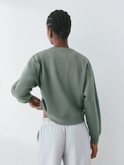 Teal Blue Textured Sweatshirt - Image 3 of 7