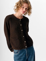 OBJECT Brown Button Cardigan - Image 1 of 4