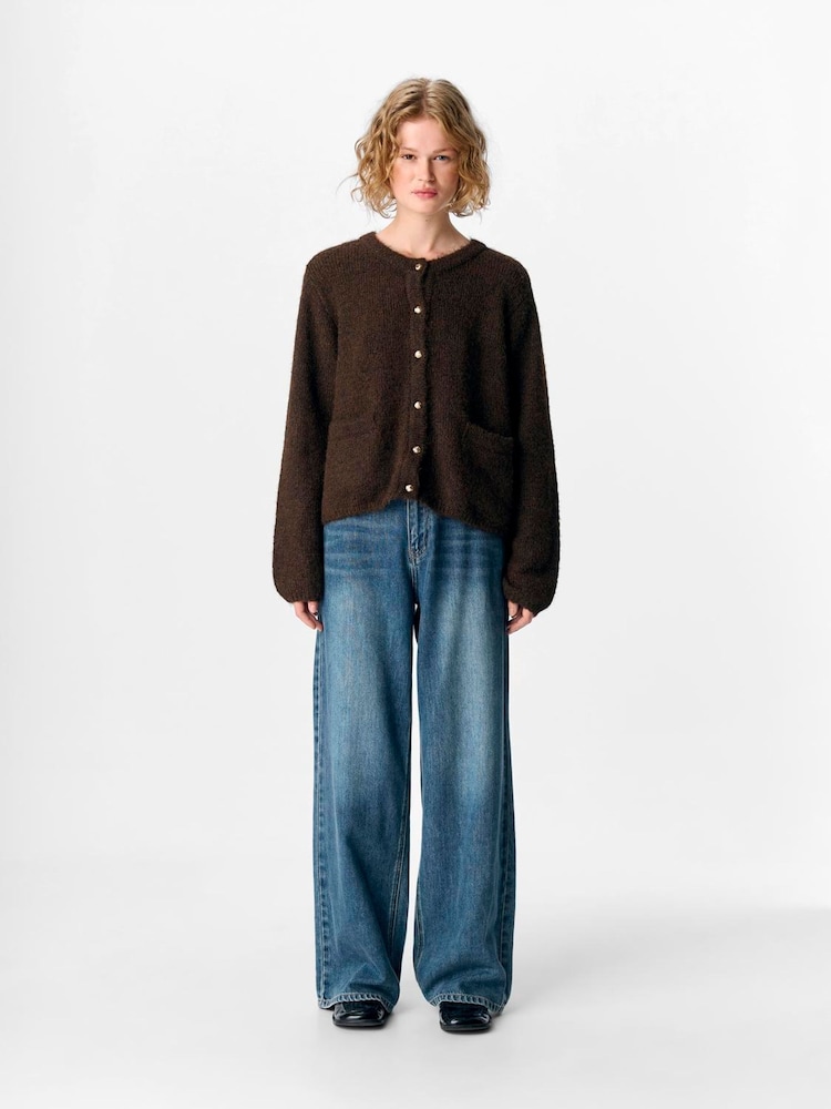 OBJECT Brown Button Cardigan - Image 2 of 4
