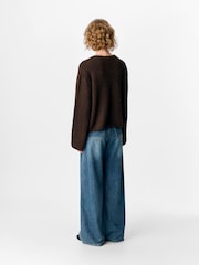 OBJECT Brown Button Cardigan - Image 3 of 4