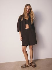 חום שוקולד - מכנסיים קצרים - תמונה 2 מתוך 5