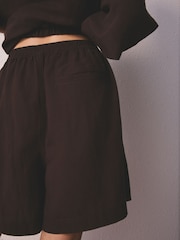 חום שוקולד - מכנסיים קצרים - תמונה 5 מתוך 5
